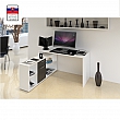 PC stůl, bílá / černá, NOE NEW