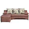 Rohová sedací souprava, hnědá, POLARIS NEW