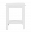 Noční stolek, masív / bílá, FOSIL