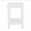 Noční stolek, masív / bílá, FOSIL