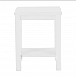 Noční stolek, masív / bílá, FOSIL