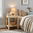 Noční stolek, dřevo / přírodní, FOSIL