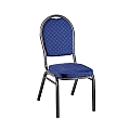 Židle, stohovatelná, látka modrá/šedý rám, JEFF 2  NEW