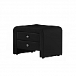 WILSON Noční stolek, ekokůže, černá, 