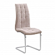 Jídelní židle SALOMA NEW, béžová látka / ekokůže béžová / chrom, 