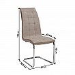 Jídelní židle SALOMA NEW, béžová látka / ekokůže béžová / chrom, 