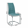 Jídelní židle SALOMA NEW, mentolová /šedá/ chrom, 