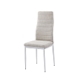 Židle, béžová látka / bílý kov, COLETA NOVA