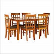 Jídelní komplet 1 + 6, třešeň, GRID NEW
