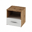 Noční stolek GABRIELA, 2 ks, dub Wotan / bílá, 