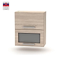 Horní výklopná skříňka se sklem 2DV, dub sonoma, NOPL-009-OH