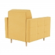 Celočalouněné křeslo, hořčicová látka, AMEDIA