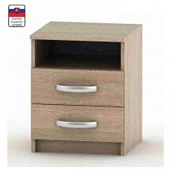 Noční stolek s 2 šuplíky, dub sonoma, BETTY 2