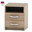 Noční stolek s 2 šuplíky, dub sonoma, BETTY 2