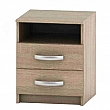 Noční stolek s 2 šuplíky, dub sonoma, BETTY 2