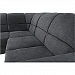 Rozkládací sedací souprava, šedá látka, pravá, SANTIAGO