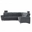 Rozkládací sedací souprava, šedá látka, pravá, SANTIAGO