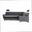 Rozkládací sedací souprava, šedá látka, pravá, SANTIAGO