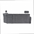 Rozkládací sedací souprava, šedá látka, pravá, SANTIAGO