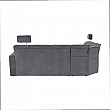 Rozkládací sedací souprava, šedá látka, pravá, SANTIAGO