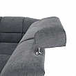 Rozkládací sedací souprava, šedá látka, pravá, SANTIAGO