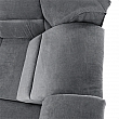 Rozkládací sedací souprava, šedá látka, pravá, SANTIAGO