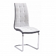 Jídelní židle SALOMA NEW, světlešedá / šedá / chrom, 