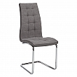Jídelní židle SALOMA NEW, světlešedá / šedá / chrom, 