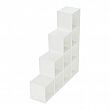 Regál pyramida, bílý, DTD laminovaná, NORAH