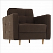 Celočalouněné křeslo, čokoládová látka, AMEDIA