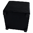 Taburet, černá textilní kůže, NIKI