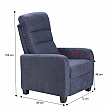 Relaxační křeslo, šedá, TURNER
