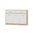 Komoda 3D2S, bílá/dub sonoma, TEYO