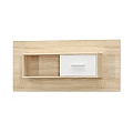 Visící skříňka 1D, bílá/dub sonoma, TEYO