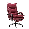 Kancelářské křeslo s podnoží, ekokůže bordóvá, DRAKE
