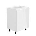 Spodní skříňka, bílá / bílá extra vysoký lesk, AURORA D602F