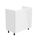 Dřezová skříňka, bílá / bílá extra vysoký lesk, AURORA D80Z