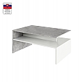 Konferenční stolek, beton / bílý, DAMOLI