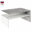 Konferenční stolek, beton / bílý, DAMOLI