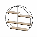 Polička, přírodní/černá, DESIO TYP 2