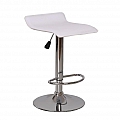 Barová židle, ekokůže bílá/chrom, LARIA NEW