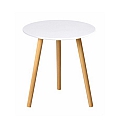 Příruční stolek, bílá / přírodní, PAMINO