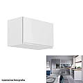 Horní skříňka, bílá / šedý extra vysoký lesk, AURORA G60KN