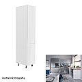 Potravinová skříňka, bílá / šedá extra vysoký lesk, pravá, AURORA D40SP