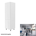Potravinová skříňka, bílá / šedá extra vysoký lesk, levá, AURORA D60R