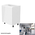 811/5000Spodní skříňka, bílá / šedá extra vysoký lesk, levá, AURORA D601F