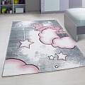 Dětský koberec Kids 580 pink - Kulatý průměr 120 cm