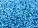 Kusový koberec Color shaggy modrý - Kytka 120 cm průměr