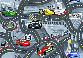 Dětský koberec The World od Cars 97 šedý - 95 x 200 cm