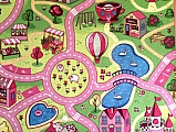 Dětský koberec Sladké město - 133 x 133 cm